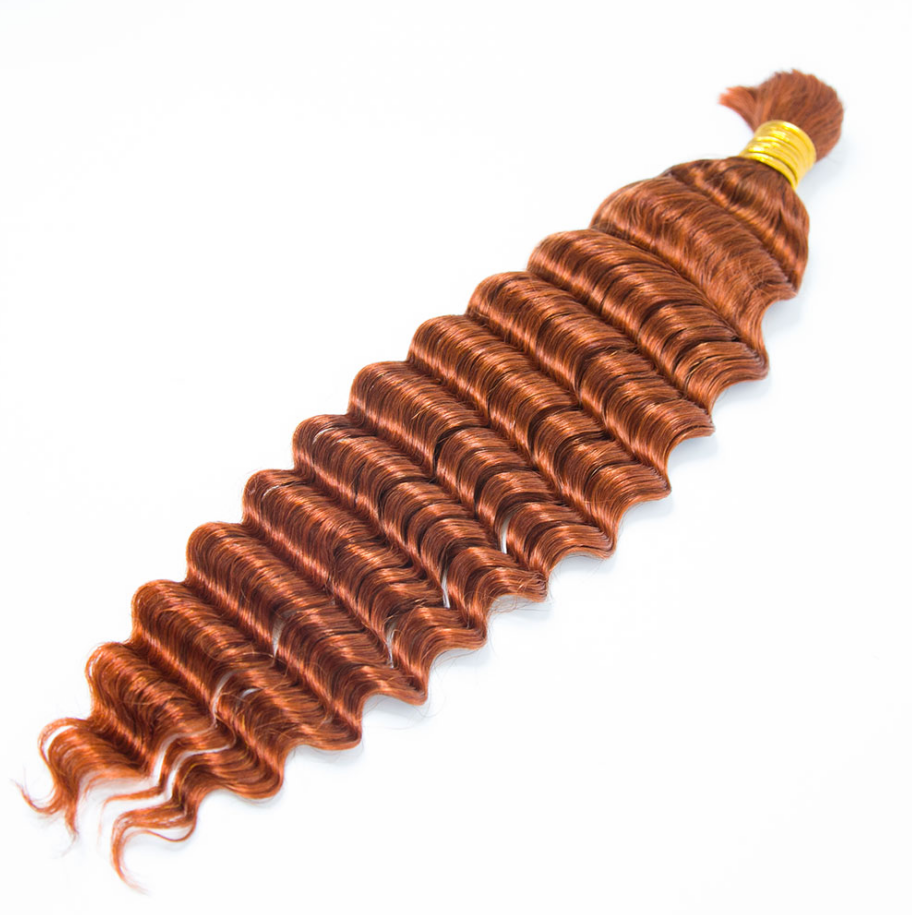 #350 Flaming GingerDeep Wave Bulk Hair Extensions