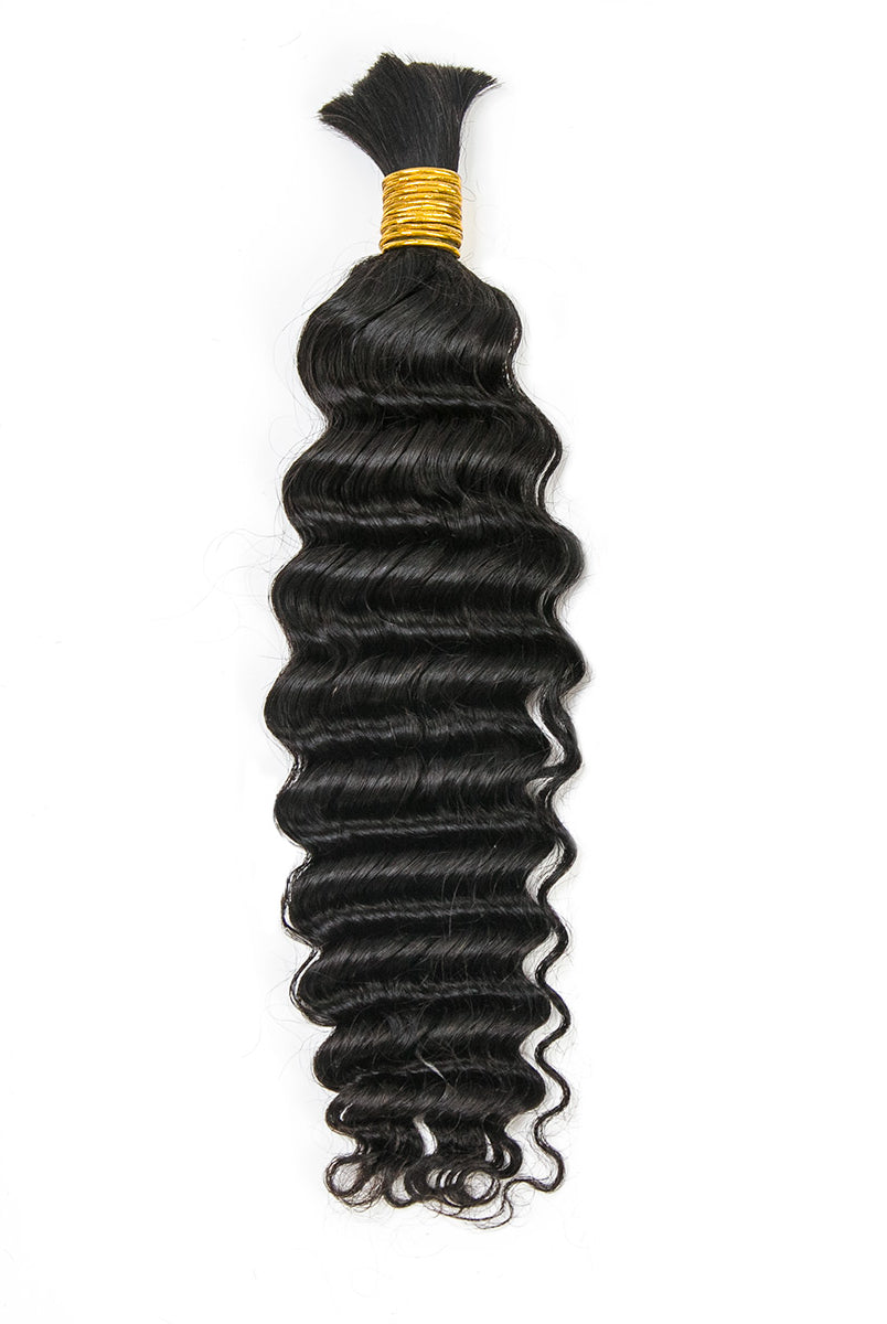 Deep Wave Bulk hair extension for boho Fulani braids