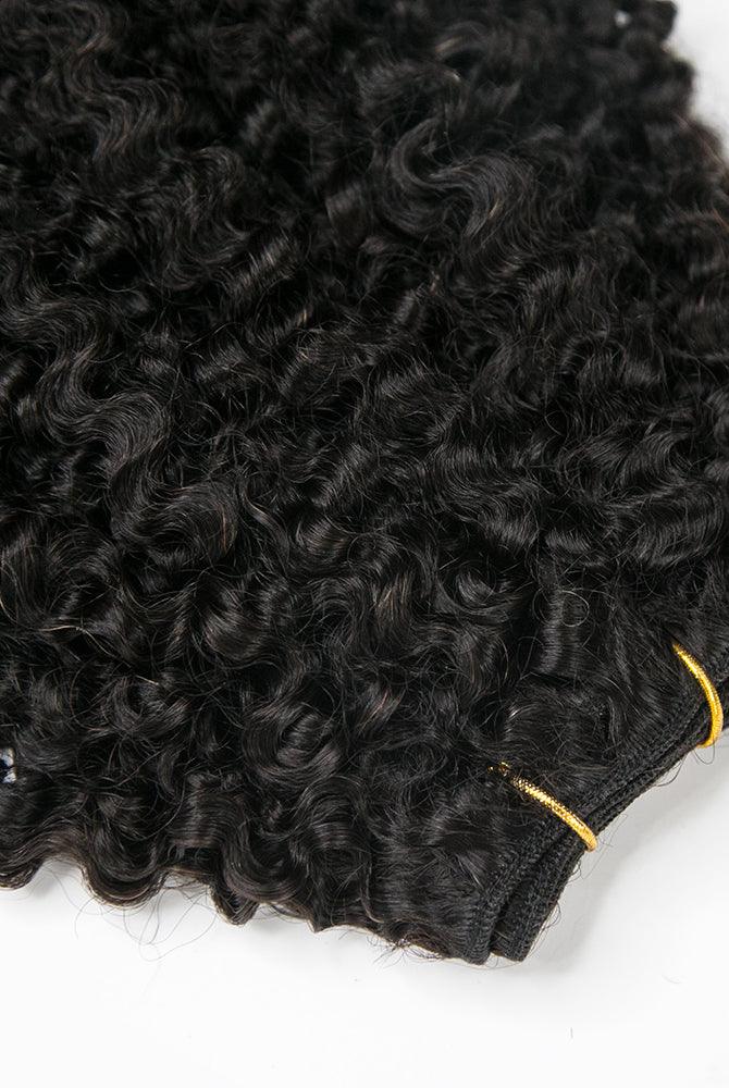 Multi-Textured Kinky Curly Weft Bundles
