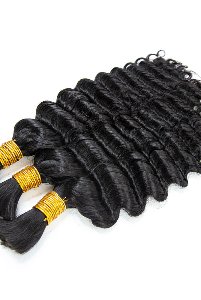hair bulk deep wave human hair