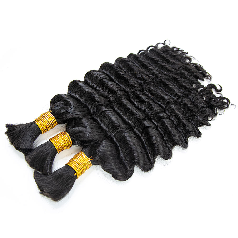 hair bulk deep wave human hair