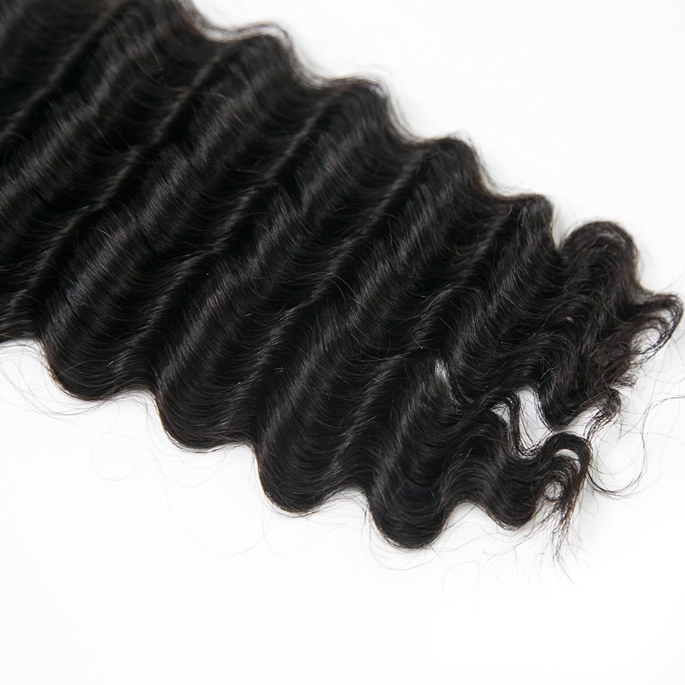 10A Double Drawn Deep Wave Bulk Hair Extensions for Braiding 