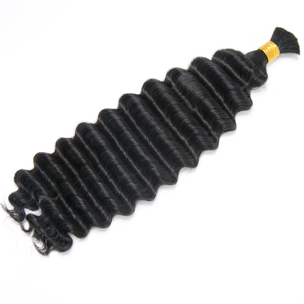 10A Deep Wave Bulk Hair Extensions 