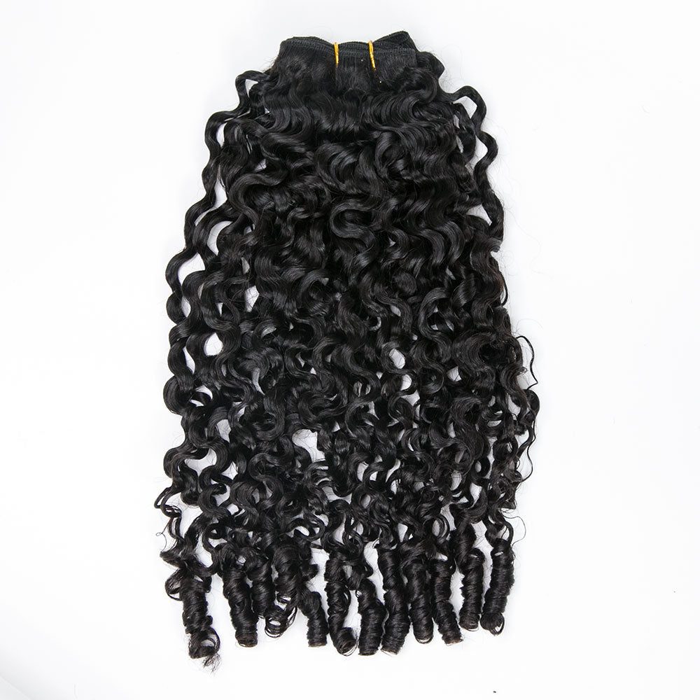 Water Curly Weft Bundles Human Hair 