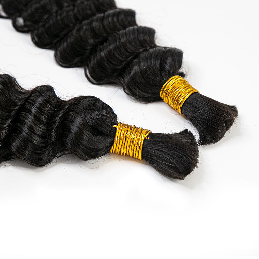 Wholesale Deep Wave Bulk Hair Extensions for Braiding